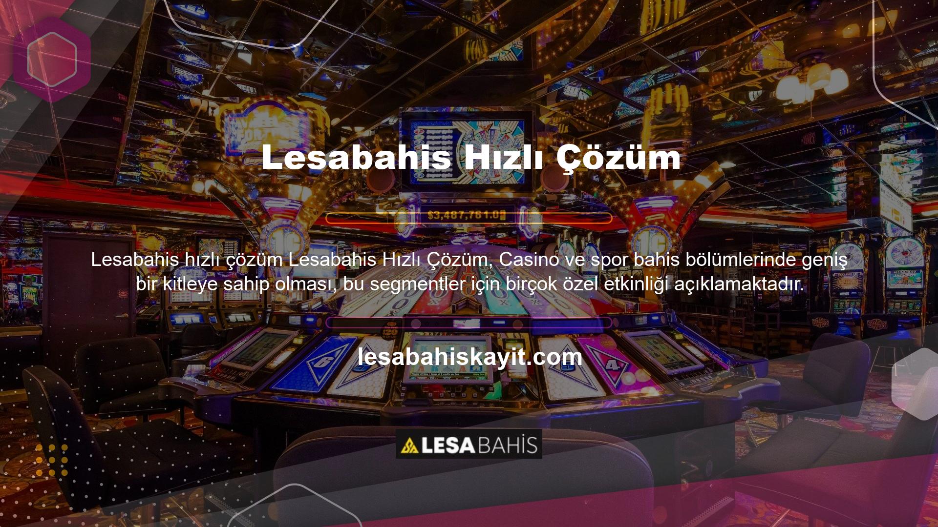 Lesabahis Casino'da oynayabileceğiniz tüm oyunlar lisanslı oyun sağlayıcıları tarafından onaylanmıştır